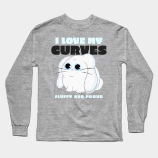 I love my curves fluffy and proud Long Sleeve T-Shirt